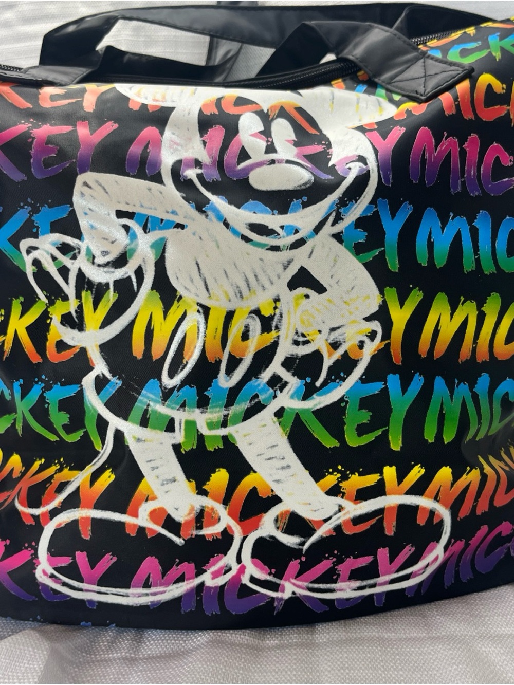 Mickey Mouse Pop Art Rainbow Graffiti Shoulder Bag Tote Disney Parks